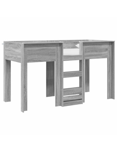 Letto a Castello per Bambini Grigio Sonoma 75 x 190 cm