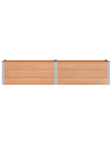 Letto rialzato da giardino Marrone 250 x 50 x 54 cm