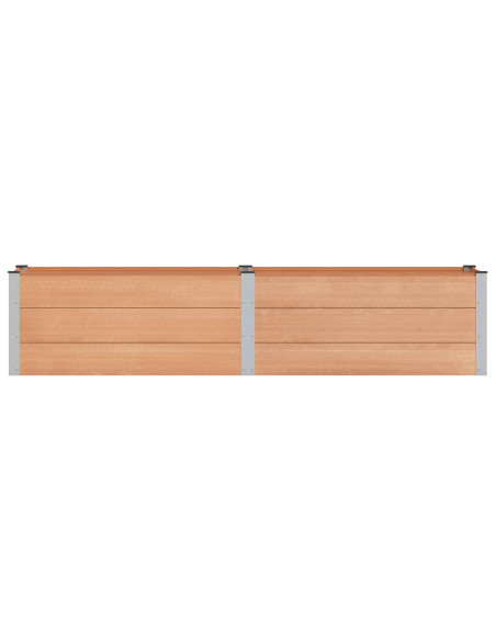 Letto rialzato da giardino Marrone 250 x 50 x 54 cm