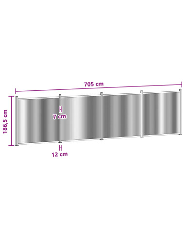 Pannello di Recinzione 4 pcs WPC e Alluminio Nero
