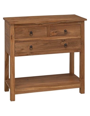 Credenza Naturale 79 x 35 x 80 cm Legno di teak solido