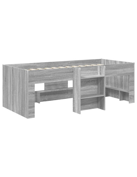 Letto Alto per Bambini 2 pcs Sonoma grigio Legno ingegnerizzato