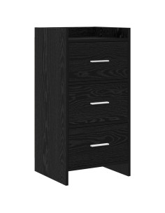 Credenza Rovere Nero 40 x 36 x 80 cm Legno ingegnerizzato