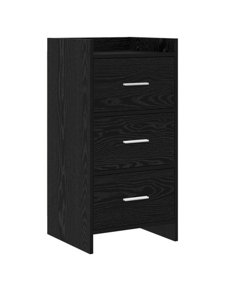 Credenza Rovere Nero 40 x 36 x 80 cm Legno ingegnerizzato