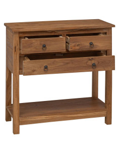 Credenza Naturale 79 x 35 x 80 cm Legno di teak solido 2