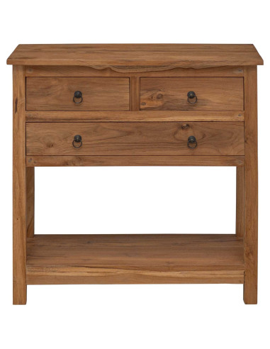 Credenza Naturale 79 x 35 x 80 cm Legno di teak solido