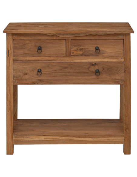Credenza Naturale 79 x 35 x 80 cm Legno di teak solido