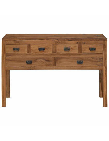 Credenza Naturale 110 x 35 x 75,5 cm Legno di teak solido
