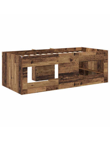 Letto Alto per Bambini 2 pcs Legno antico 203 x 101,1 x 68,5 cm