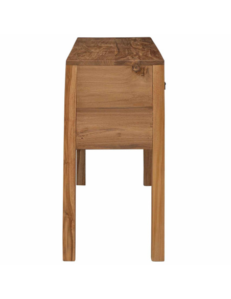 Credenza Naturale 110 x 35 x 75,5 cm Legno di teak solido