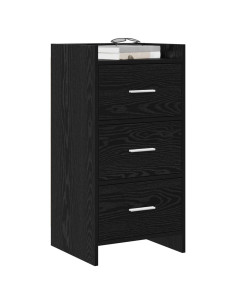 Credenza Rovere Nero 40 x 36 x 80 cm Legno ingegnerizzato 2