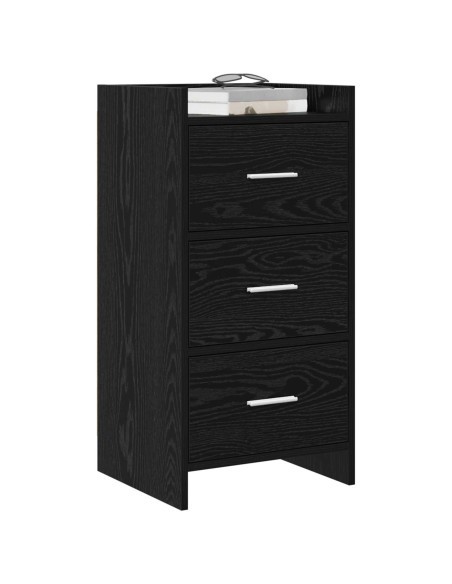 Credenza Rovere Nero 40 x 36 x 80 cm Legno ingegnerizzato
