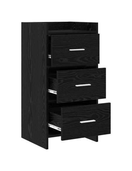 Credenza Rovere Nero 40 x 36 x 80 cm Legno ingegnerizzato