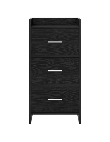 Credenza Rovere Nero 40 x 36 x 80 cm Legno ingegnerizzato
