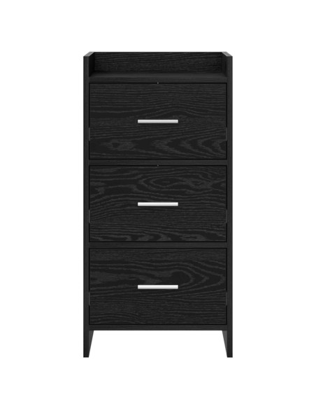Credenza Rovere Nero 40 x 36 x 80 cm Legno ingegnerizzato