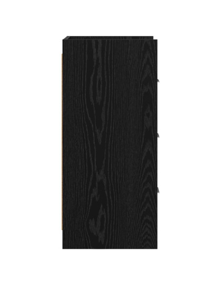 Credenza Rovere Nero 40 x 36 x 80 cm Legno ingegnerizzato