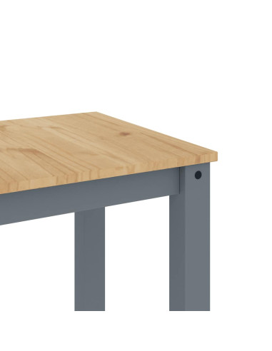 Set da Pranzo 3 pz PANAMA Grigio in Legno Massello di Pino