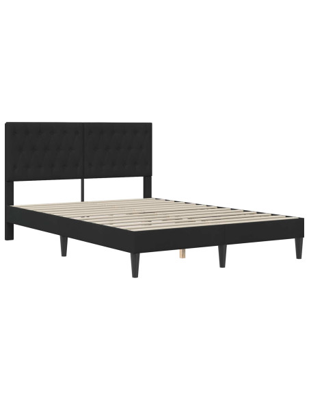 Struttura del letto con testiera Nero 160 x 200 cm Velluto