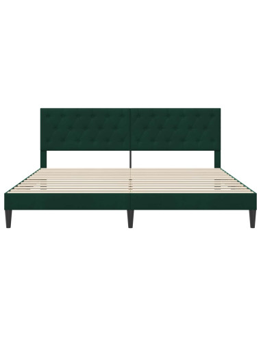 Struttura del letto Verde Scuro 180 x 200 cm Velluto