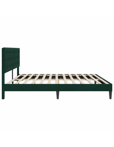 Struttura del letto Verde Scuro 180 x 200 cm Velluto