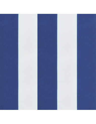 Cuscino Panca Giardino Righe Bianche e Blu 110x50x7 cm Tessuto