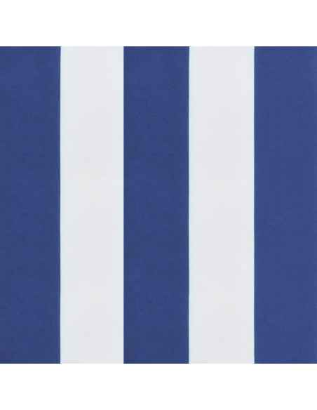Cuscino Panca Giardino Righe Bianche e Blu 110x50x7 cm Tessuto