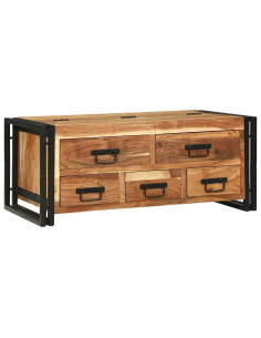 Tavolino da salotto Marrone Legno di Acacia Massello 2