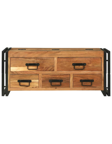 Tavolino da salotto Marrone Legno di Acacia Massello