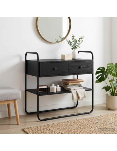 Tavolo consolle Rovere Nero 100 x 40 x 75 cm