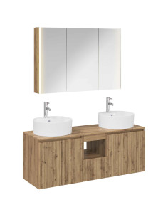 Set di Armadi da Bagno 4 pcs Rovere Artigianale