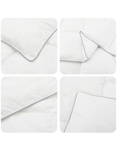 Set Duvet e Cuscino da Letto Bianco 135 x 200 cm Fibra di bambù