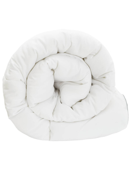 Set Duvet e Cuscino da Letto Bianco 155 x 200 cm Fibra di bambù