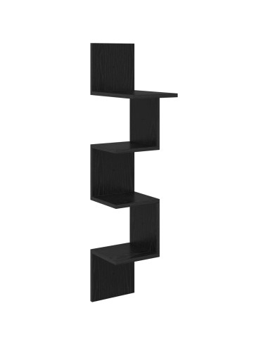 Scaffale da parete A parete Nero 32 x 21 x 107 cm