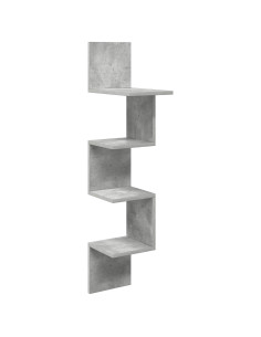 Scaffale da parete A parete Grigio 32 x 21 x 107 cm