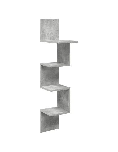 Scaffale da parete A parete Grigio 32 x 21 x 107 cm