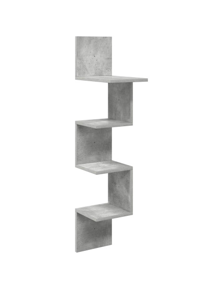 Scaffale da parete A parete Grigio 32 x 21 x 107 cm