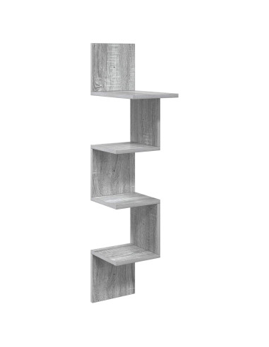 Scaffale da parete A parete Grigio 32 x 21 x 107 cm