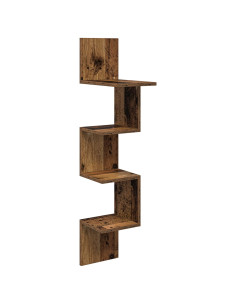 Scaffale da parete A parete Marrone 32 x 21 x 107 cm