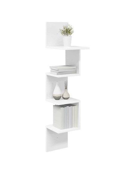 Scaffale da parete A parete Bianco 32 x 21 x 107 cm