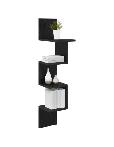 Scaffale da parete A parete Nero 32 x 21 x 107 cm