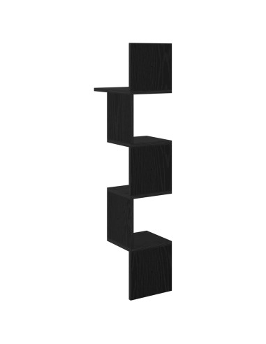 Scaffale da parete A parete Nero 32 x 21 x 107 cm