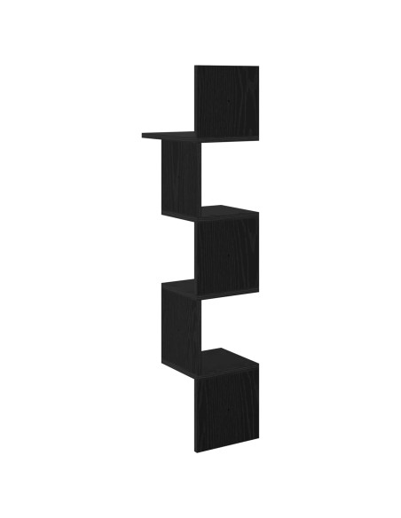 Scaffale da parete A parete Nero 32 x 21 x 107 cm