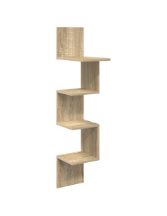 Scaffale da parete A parete Marrone 32 x 21 x 107 cm 2