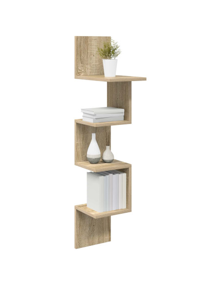 Scaffale da parete A parete Marrone 32 x 21 x 107 cm