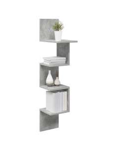 Scaffale da parete A parete Grigio 32 x 21 x 107 cm 2