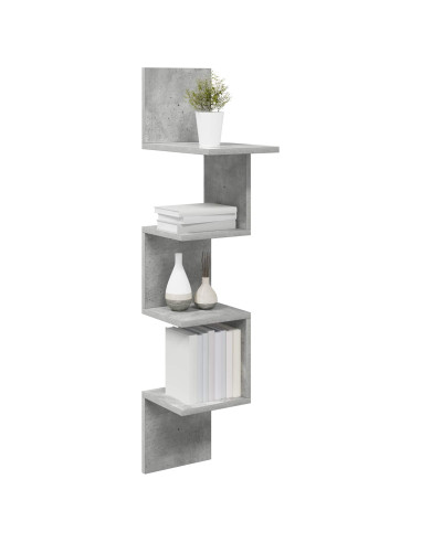 Scaffale da parete A parete Grigio 32 x 21 x 107 cm