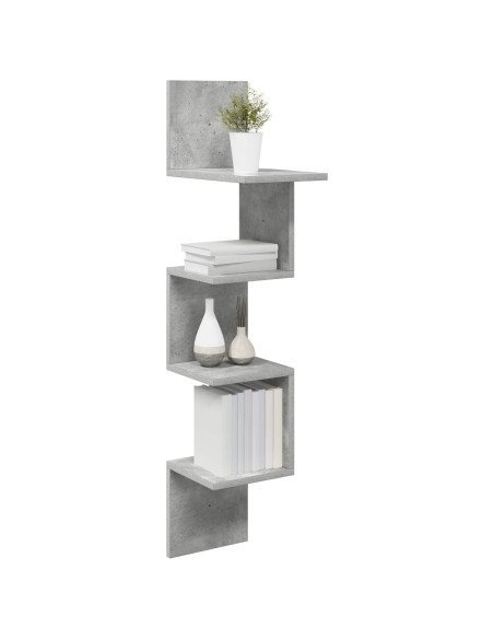 Scaffale da parete A parete Grigio 32 x 21 x 107 cm