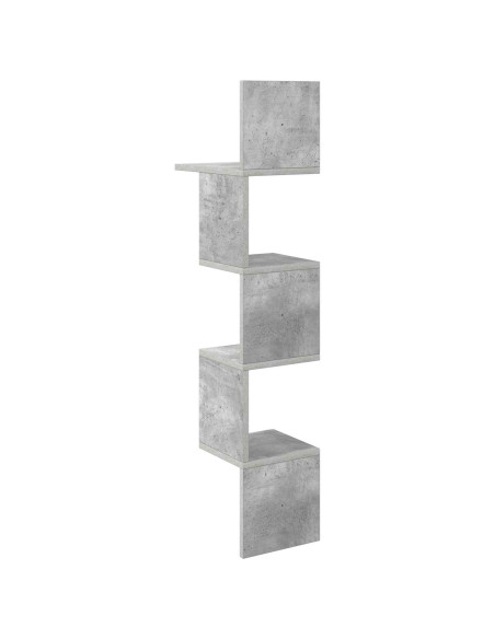 Scaffale da parete A parete Grigio 32 x 21 x 107 cm