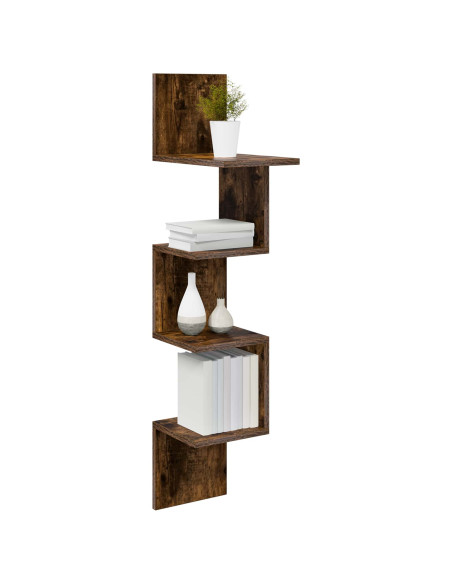 Scaffale da parete A parete Marrone 32 x 21 x 107 cm