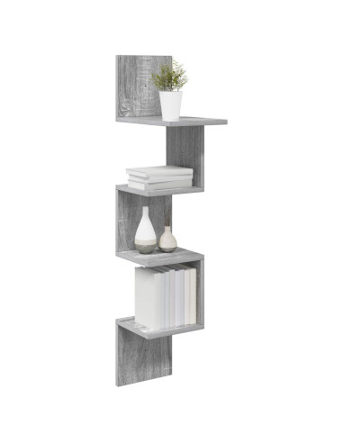 Scaffale da parete A parete Grigio 32 x 21 x 107 cm